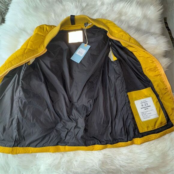 Scotch & Soda Unisex Quilted Body warmer Bomber Collar Vest Yellow / Gold Size S - Picture 7 of 13